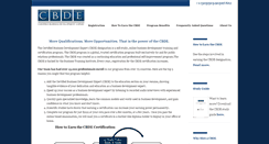 Desktop Screenshot of businessdevelopmentcertification.com